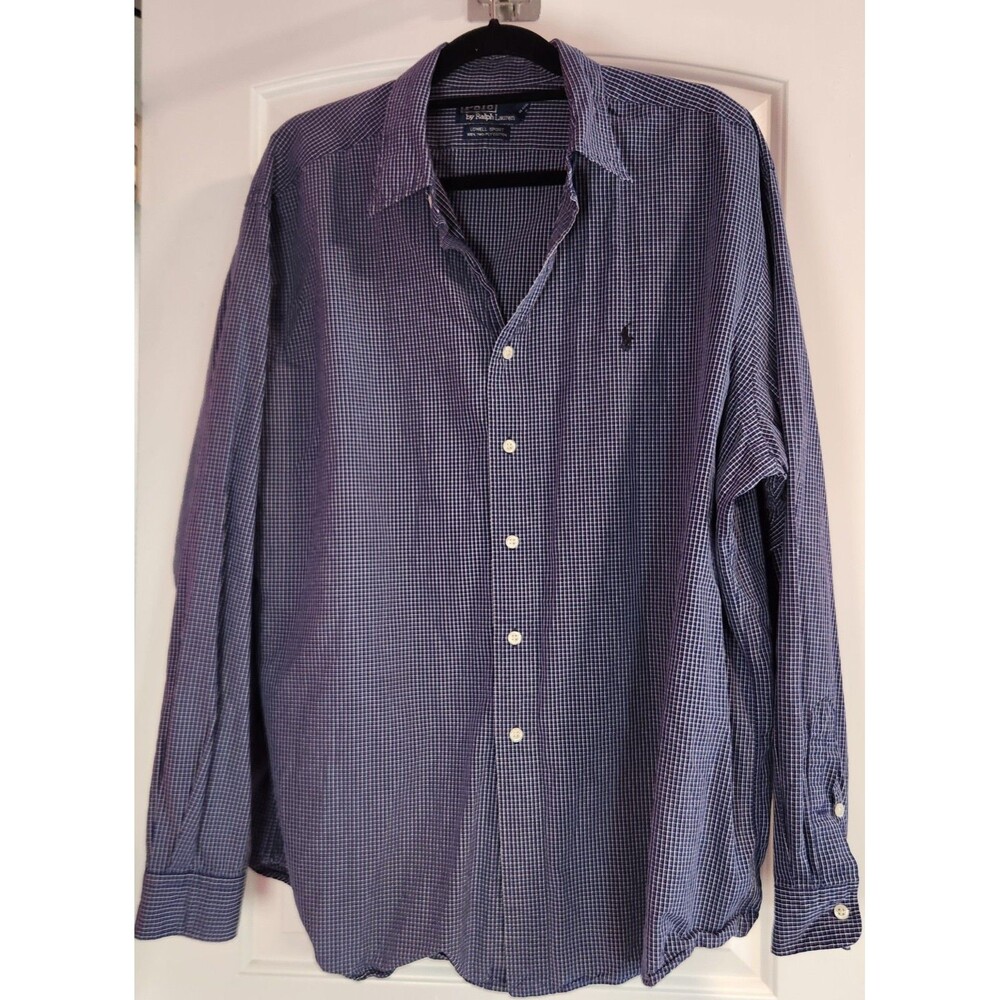 Polo Ralph Lauren Lowell Sport Dress Shirt Mens XXL 100% 2 Ply Cotton Button Up